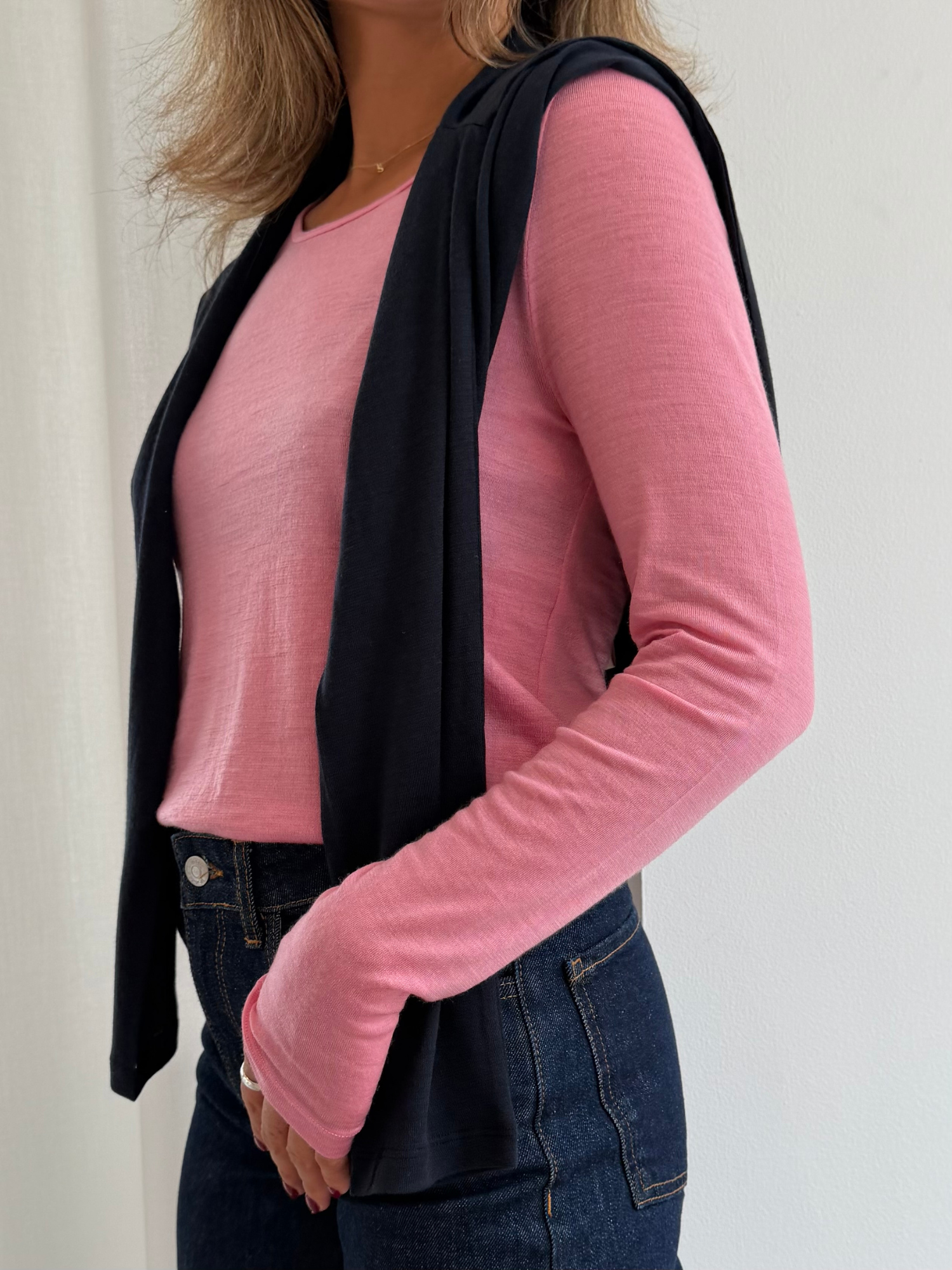 Basic Apparel Rinja LS Tee T-shirts 899 Cashmere rose